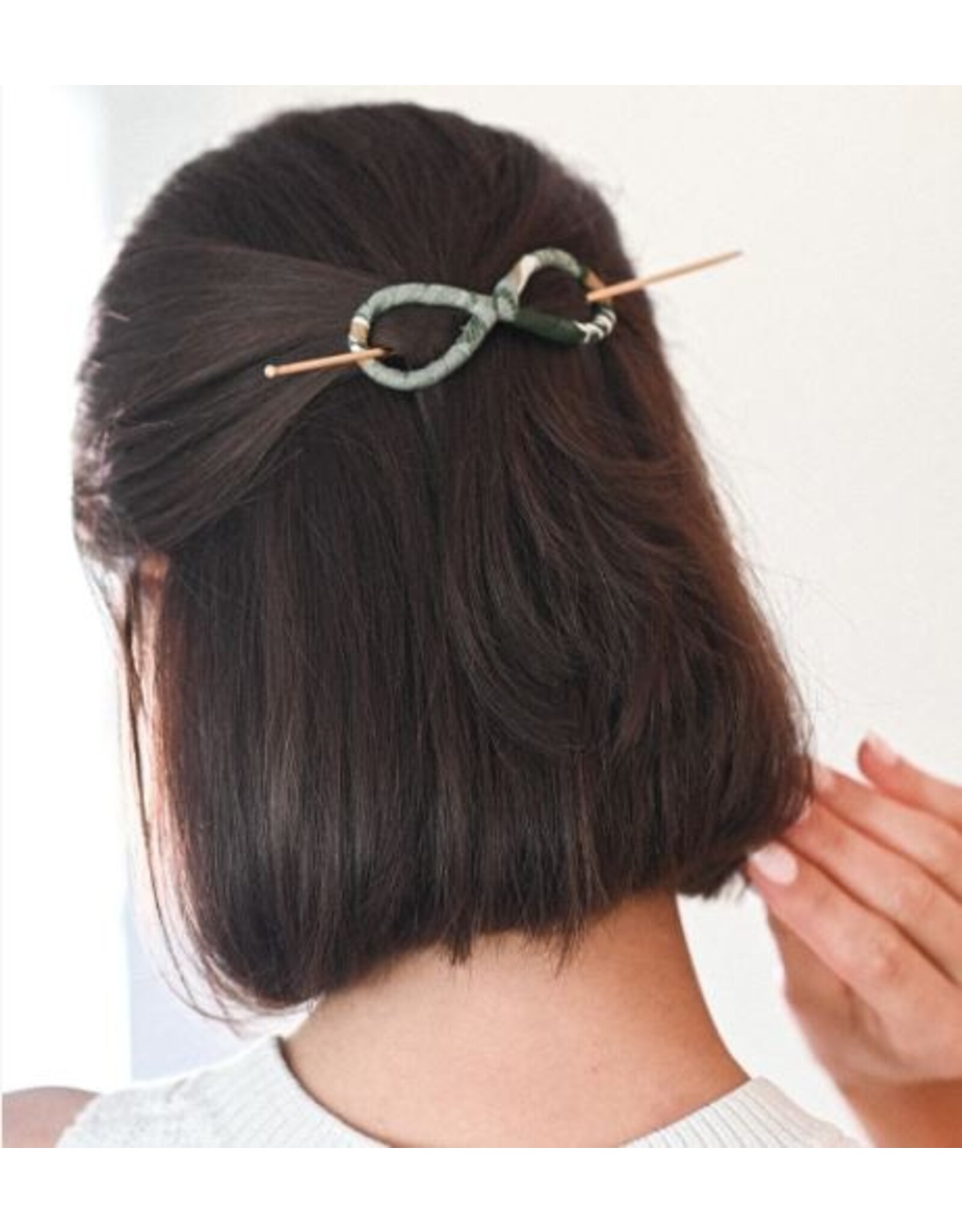 India Upcycled Sari Infinity Hair Pin, India