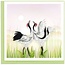 Vietnam Quilled Card -  Cranes