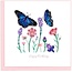 Vietnam Quilled Card - Birthday Flower & Butterflies