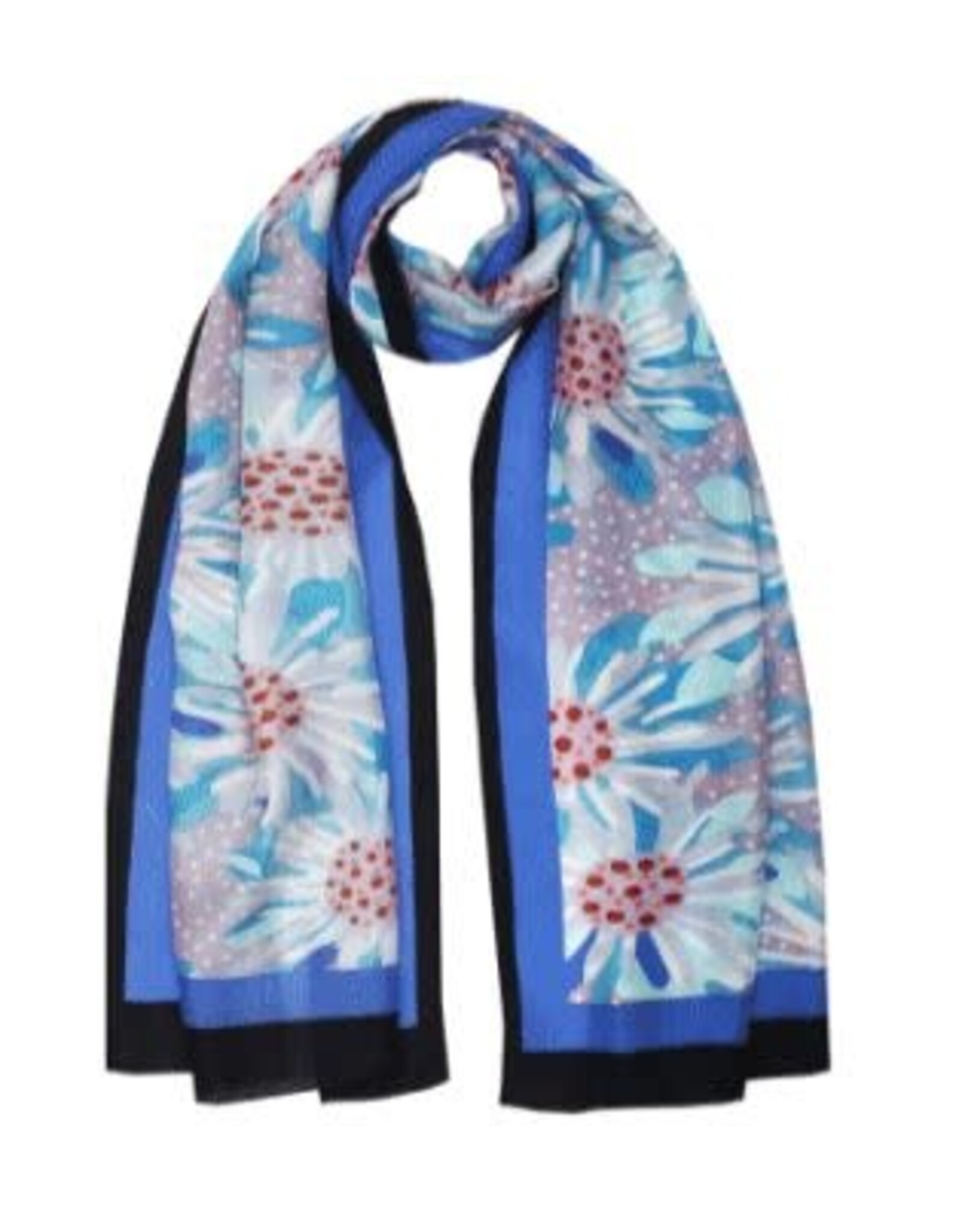 India Framed Floral Silk Stole, India