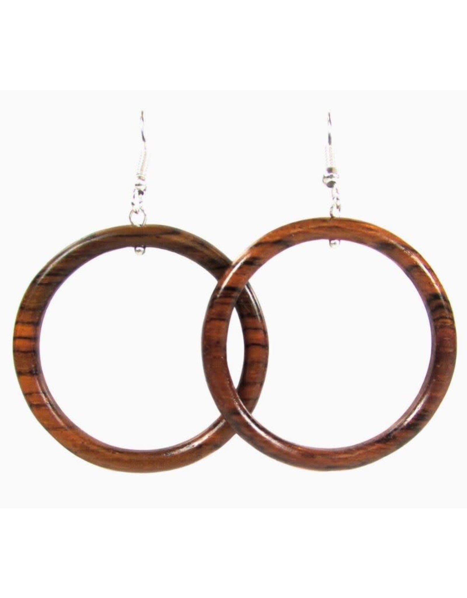 Guatemala Wood Hoop Earrings, Guatemala