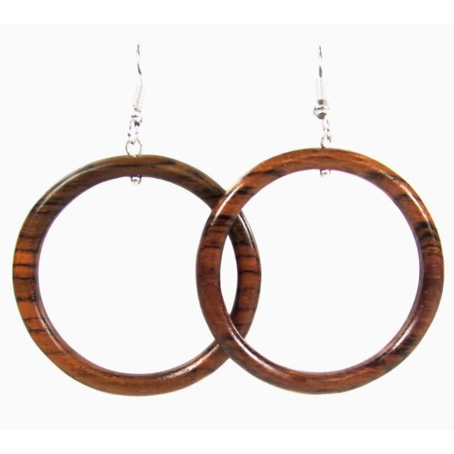 Wood Hoop Earrings