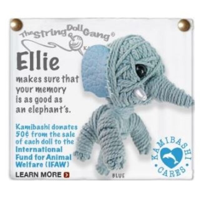 String Doll Keychain - Ellie the Elephant