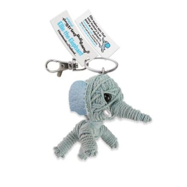 String Doll Keychain - Ellie the Elephant