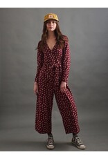India Rita Long Sleeve Jumpsuit in Burgundy Bouquet, India