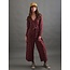 Rita Long Sleeve Jumpsuit in Burgundy Bouquet