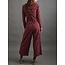 Rita Long Sleeve Jumpsuit in Burgundy Bouquet