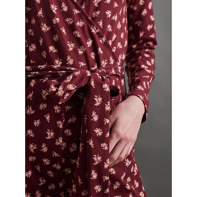 Rita Long Sleeve Jumpsuit in Burgundy Bouquet
