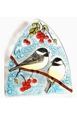 Ecuador Fused Glass Chickadee Nightlight, Ecuador