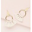 India Danu White Tassel Drop Earrings
