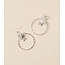 India Ishya Butterfly Silver Hoop Earrings