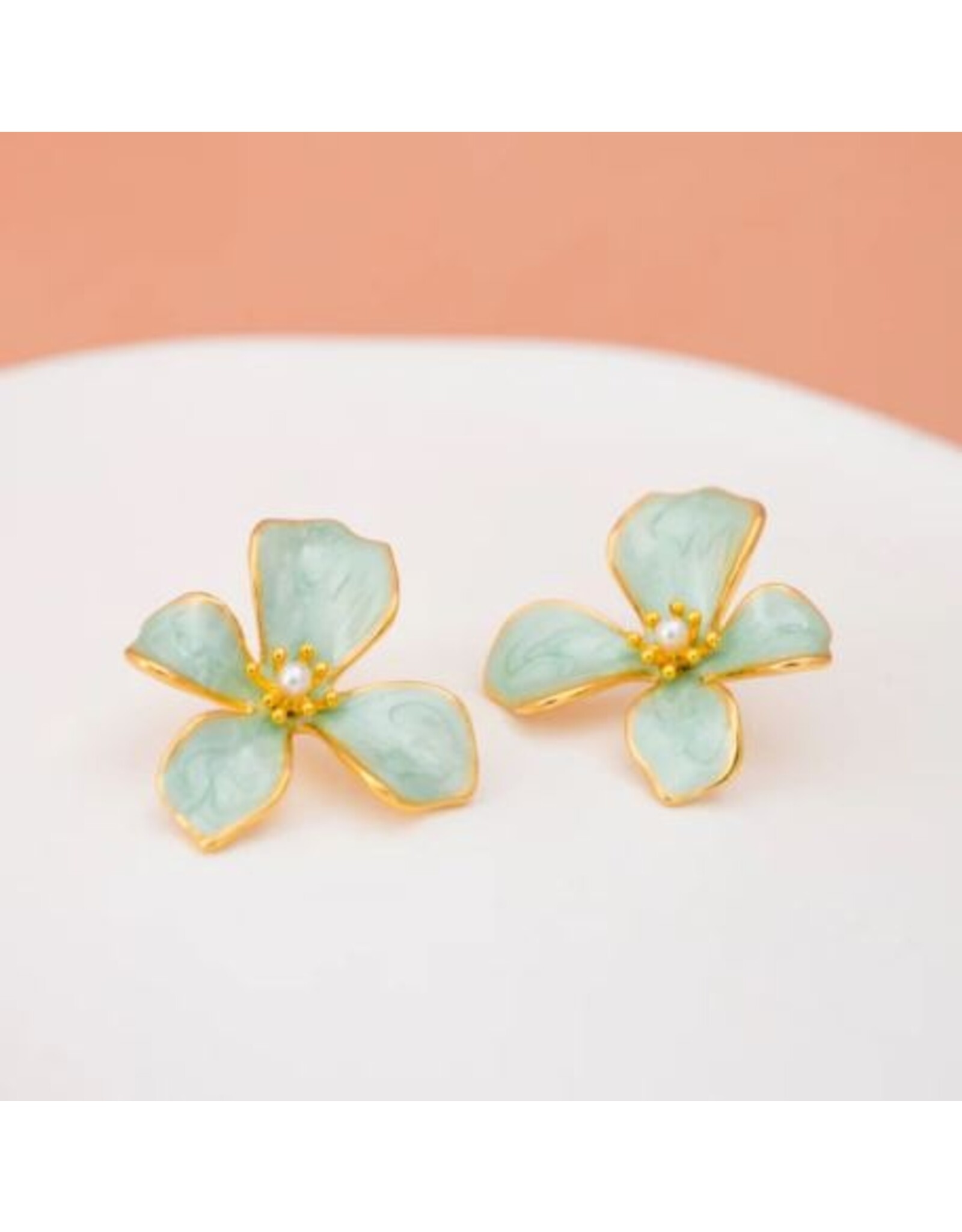 China Hope in Bloom Earrings - Seafoam Green, China