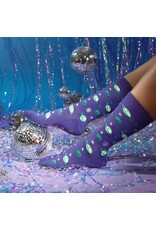 India Crew Socks That Give Books - Purple Planets