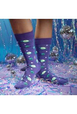 India Crew Socks That Give Books - Purple Planets