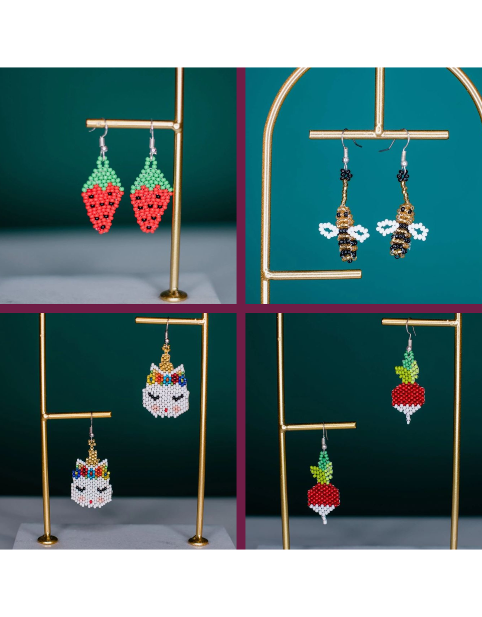 Guatemala Beaded Summer Earrings, Guatemala