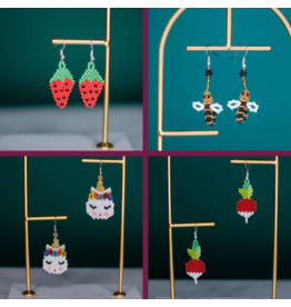 Guatemala Beaded Summer Earrings, Guatemala