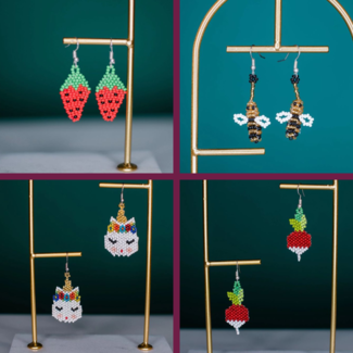 Guatemala Earrings  - Beaded Summer