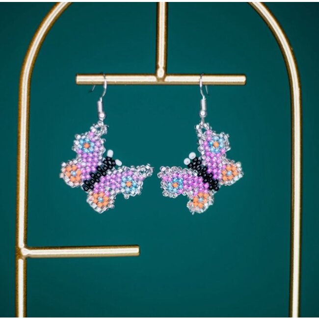 Beaded Butterfly Earrings