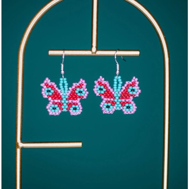Earrings  - Beaded Butterfly