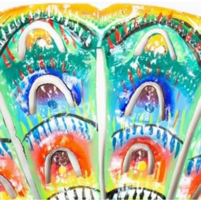 Vibrant Blue Peacock Cut Metal