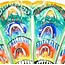 CLEARANCE Cut Metal Steel Drum Wall Art - Vibrant Blue Peacock
