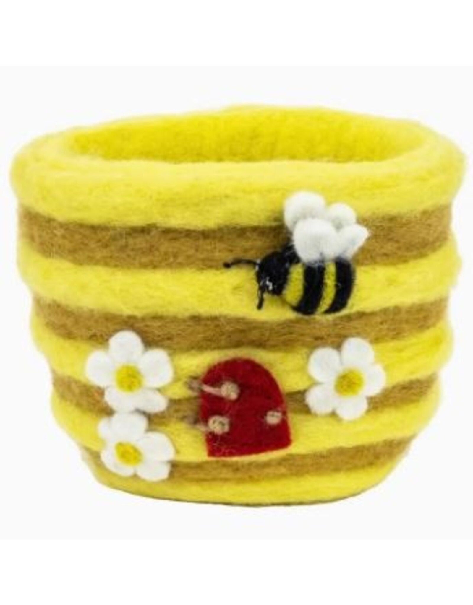 Nepal Honey Hive Felt Pot, Nepal