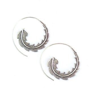 India Phoenix Earrings - Silver