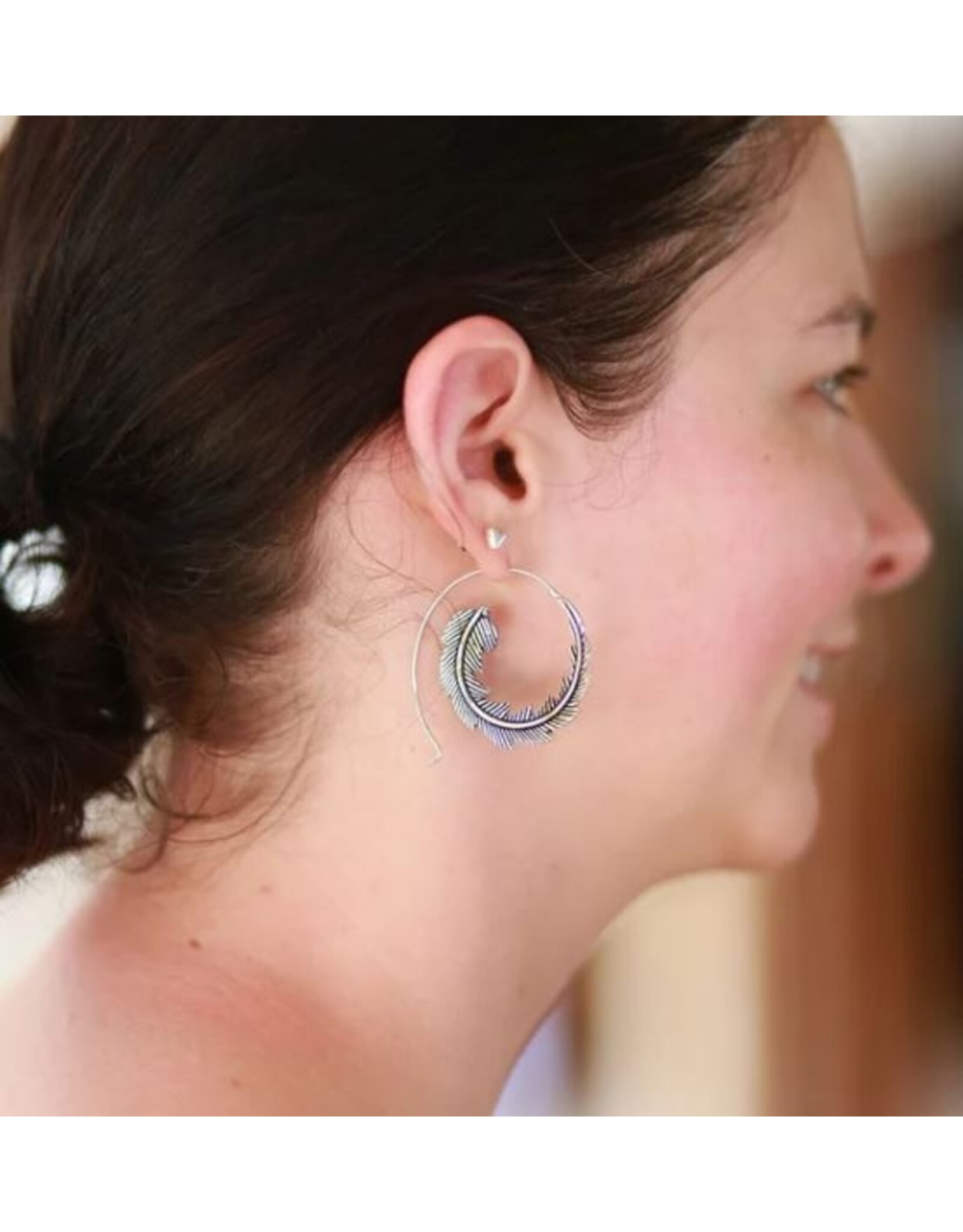 India Phoenix Earrings - Silver, India