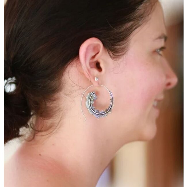 Phoenix Earrings - Silver