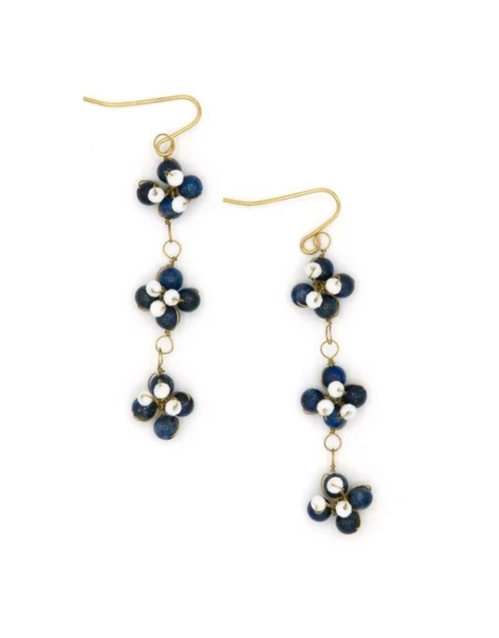 Peru Stone Flower Earrings, Peru