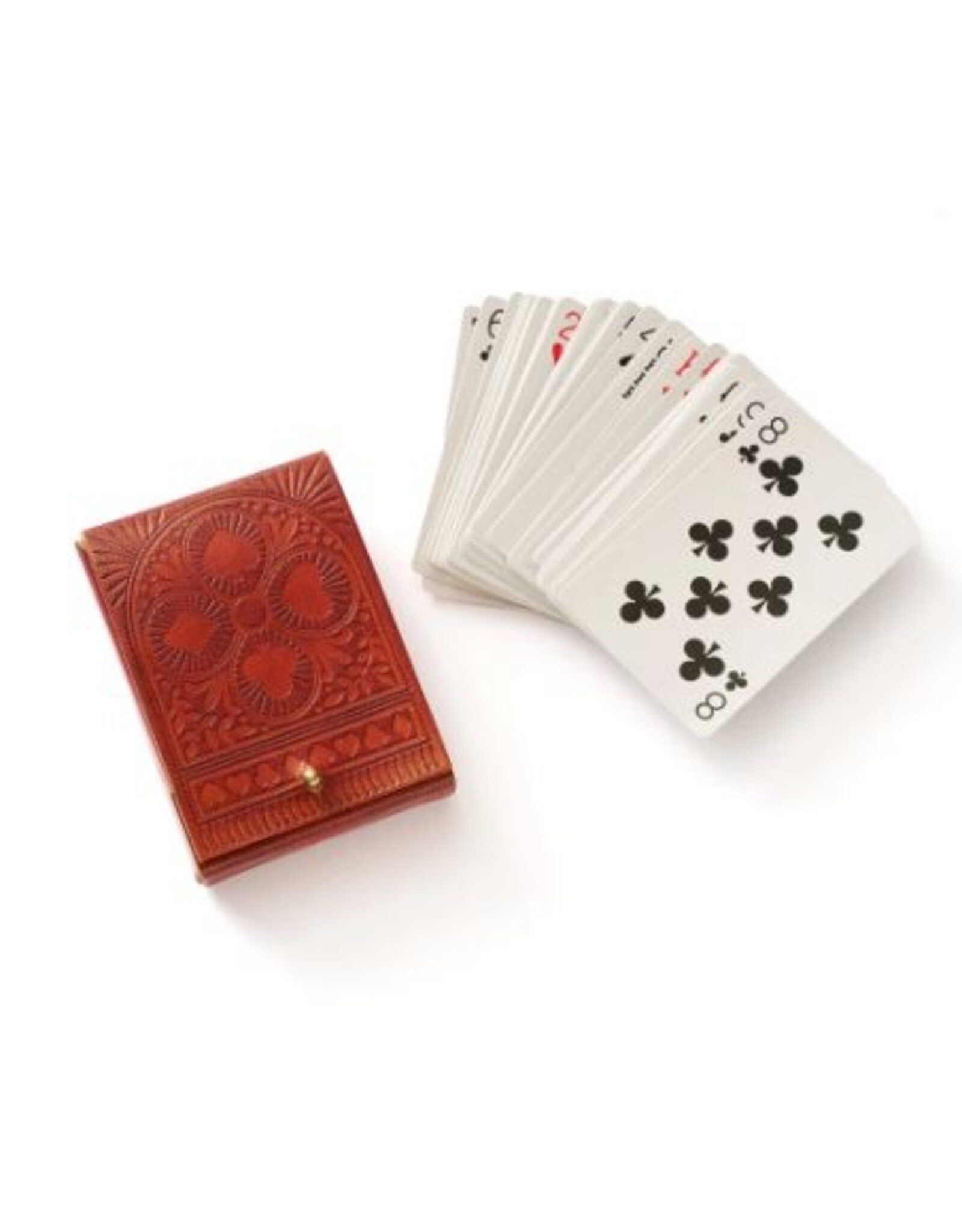 India Embossed Leather Playing Cards Set, India