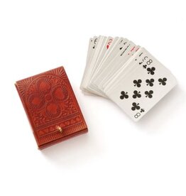 India Embossed Leather Playing Cards Set, India