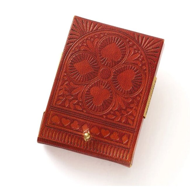 Embossed Leather Playing Cards Set