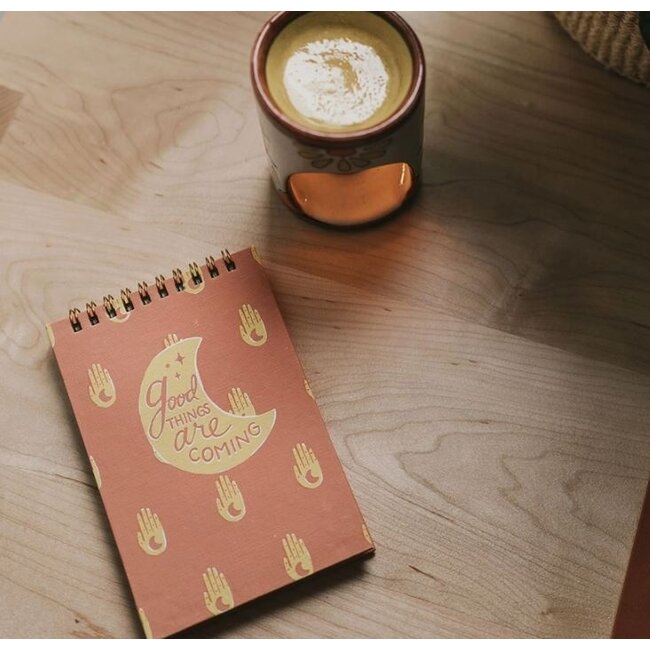 Anju Hamsa Moon 4x6 Spiral Notebook