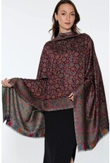India Jamevar Shawl in Plum, India