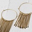 Jaya Brass Fringe Hoop Earrings