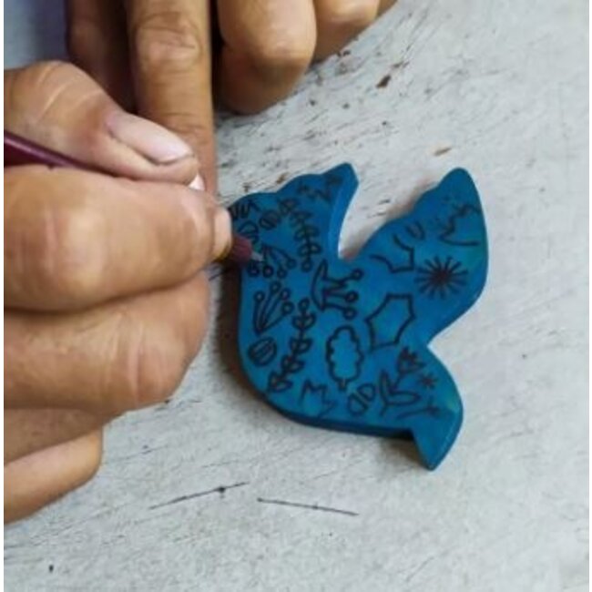 Flowered Dove Ornament