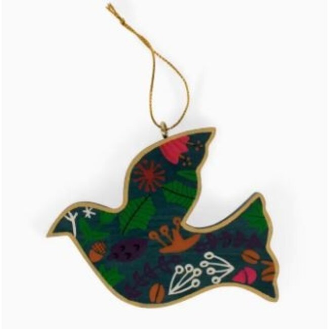 Flowered Dove Ornament