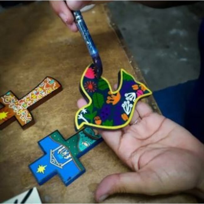 Flowered Dove Ornament