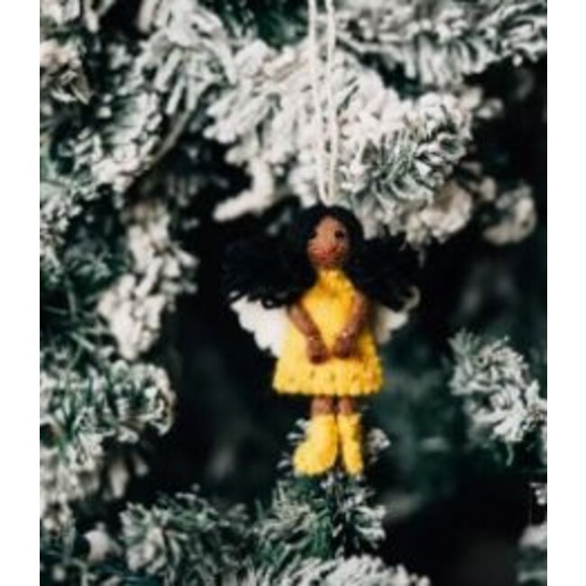 Marigold Felt Angel Ornament