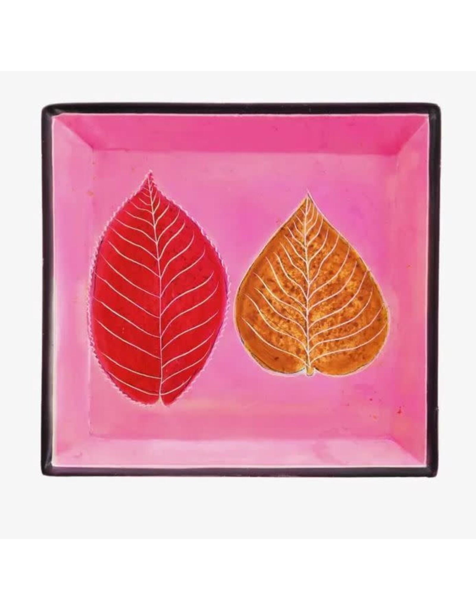 Kenya Pink Leaves Soapstone Dish