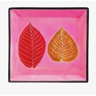 Kenya Pink Leaves Soapstone Dish