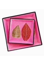 Kenya Pink Leaves Soapstone Dish