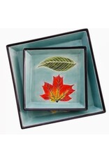 Kenya Aqua Leaves Soapstone Dish