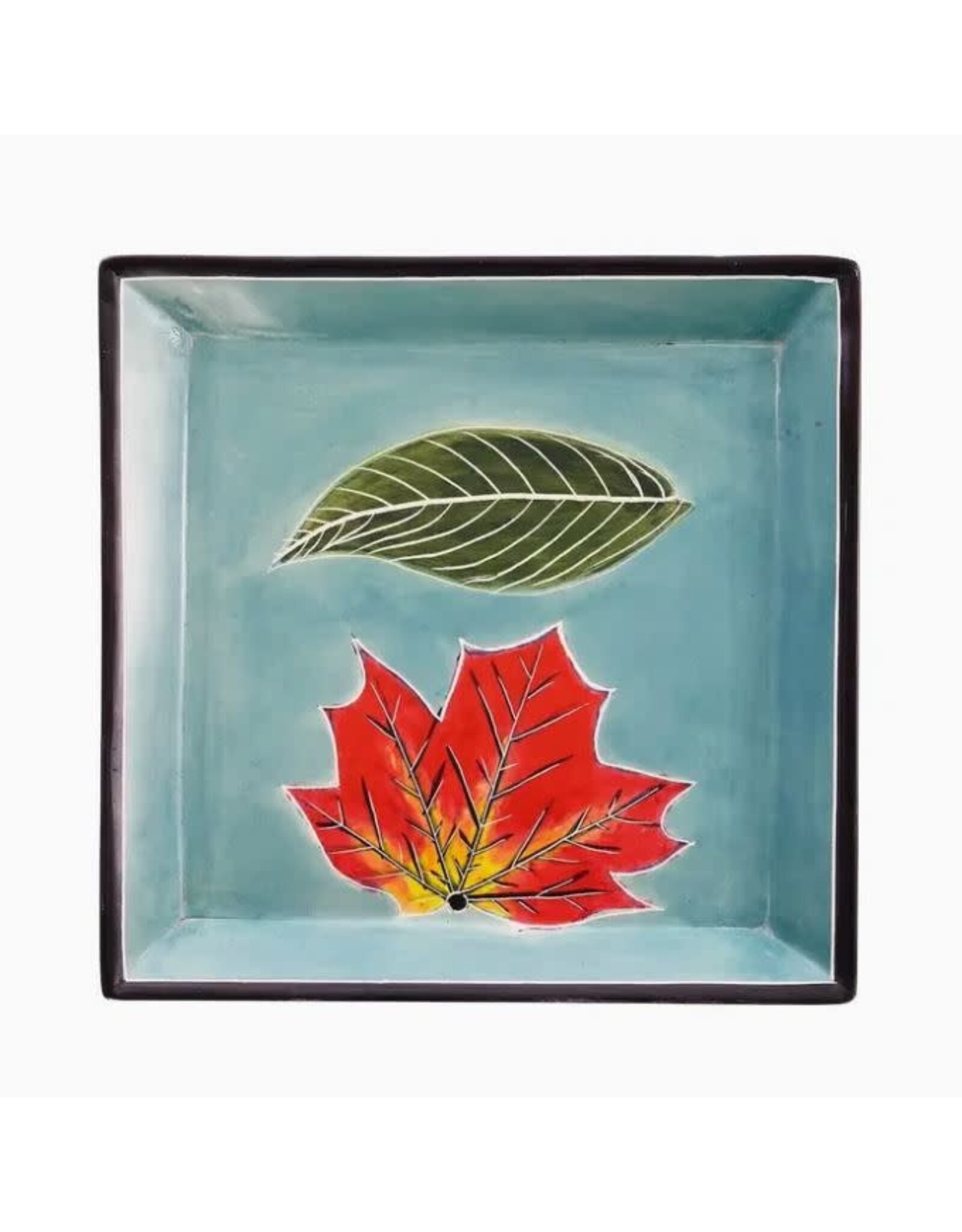 Kenya Aqua Leaves Soapstone Dish