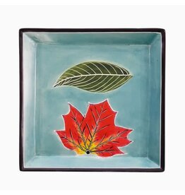 Kenya Aqua Leaves Soapstone Dish