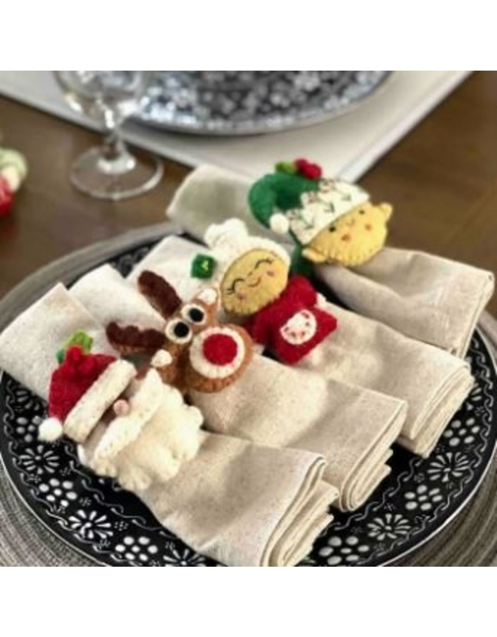 Nepal Holiday Napkin Rings (set of 4), Nepal