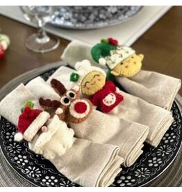 Nepal Holiday Napkin Rings (set of 4), Nepal