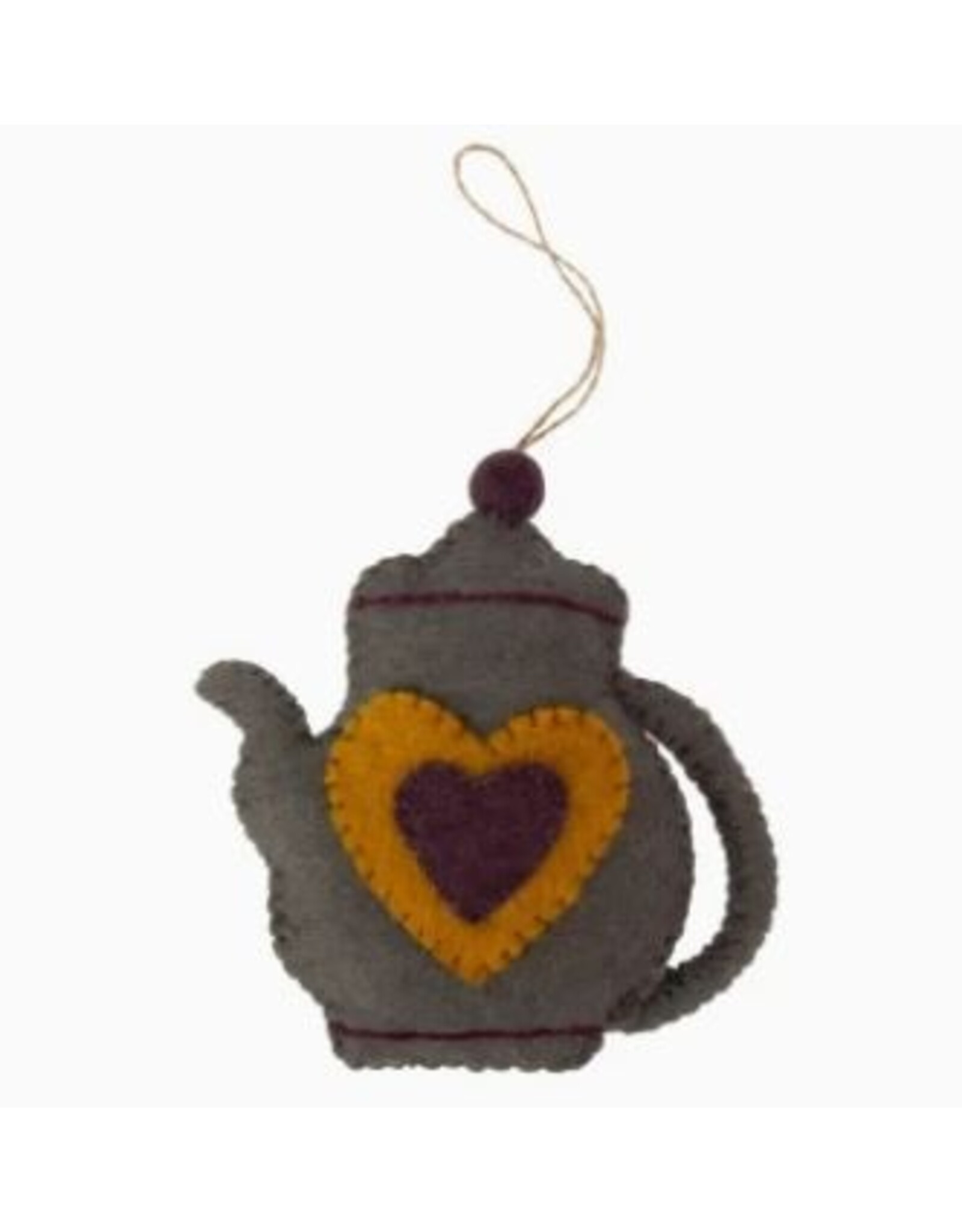 Nepal Coffee Pot Felt Ornament, Nepal