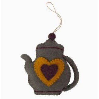 Nepal Coffee Pot Felt Ornament Nepal Coffee Pot Felt Ornament